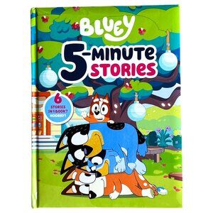DISNEY BLUEY 5-Minute Stories: 6 Stories Hardcover Children's Kids EUC